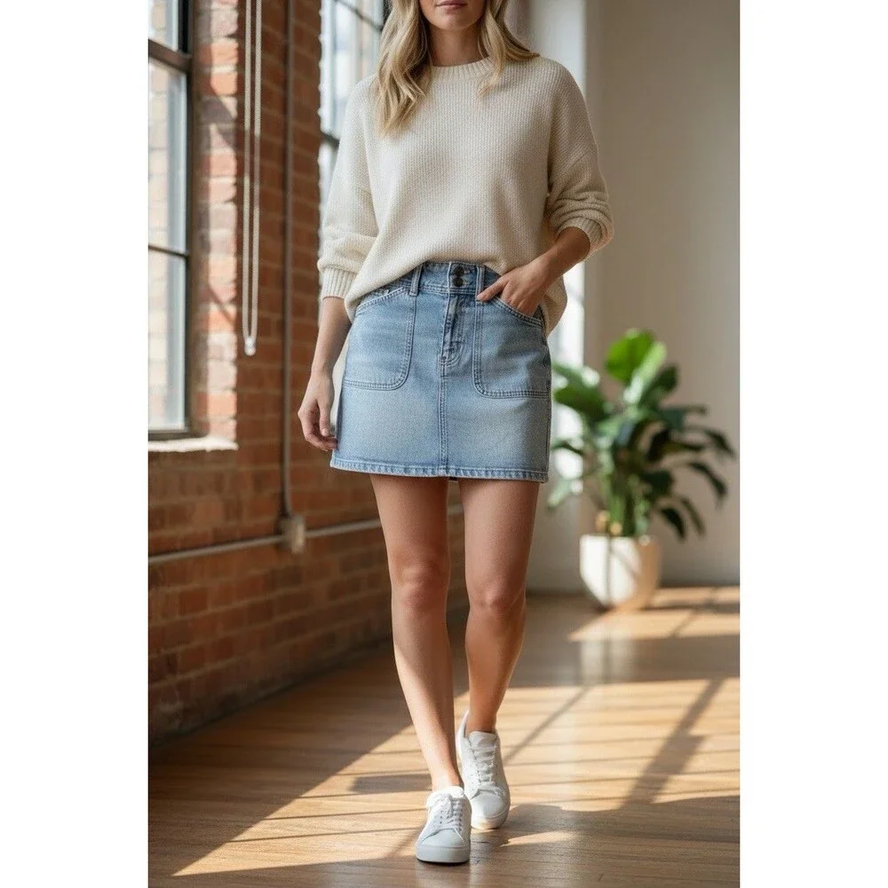 SO‎ Goods For Life Kohls Jean Denim Skirt Size 0/24W